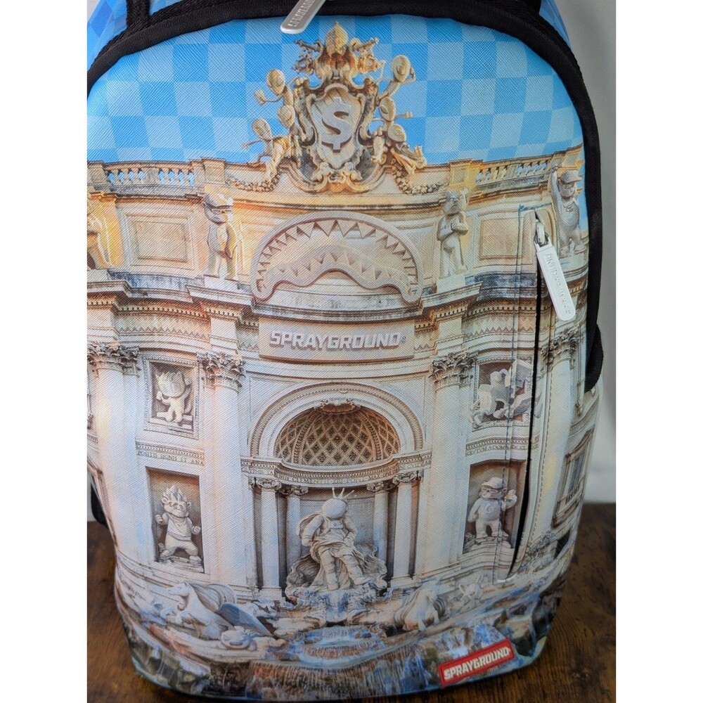 Sprayground Sprebi Fountain DLXSV Backpack Trevi Fountain Rome Rare Preowned - Picture 2 of 16
